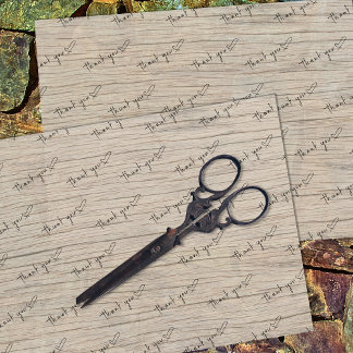 Klant bedankt Harten op Hout Tissuepapier