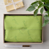 Klant Bedankt Lime Strepen Tissuepapier (Geschenk)