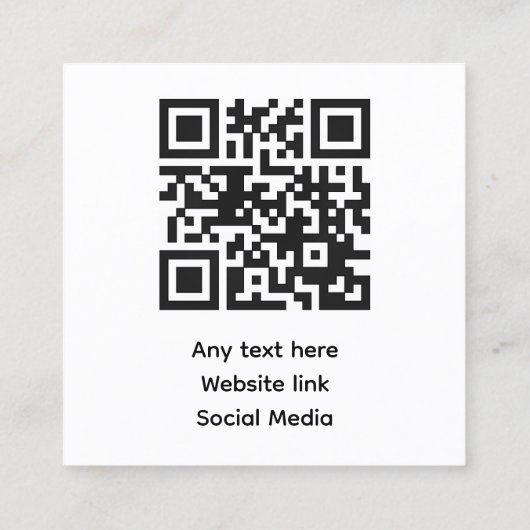 Klant Bedankt QR code Visitekaartjes (Achterkant)