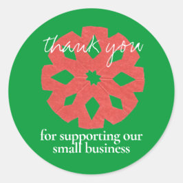 Klant bedankt - Vakantieverkoop Ronde Sticker