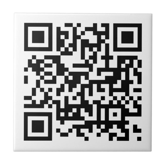 Klant Bedrijf QR Code Sjabloon Klein Tegeltje (Voorkant)