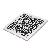 Klant Bedrijf QR Code Sjabloon Klein Tegeltje (Zijkant)