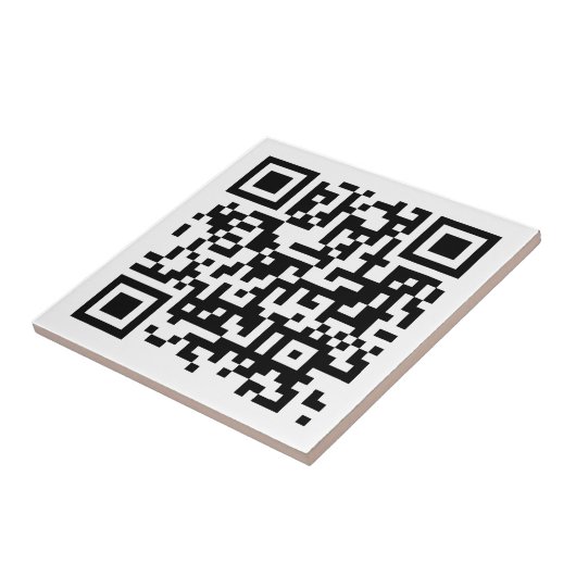 Klant Bedrijf QR Code Sjabloon Klein Tegeltje (Zijkant)