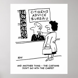 Klant bij Burgeradviesbureau geeft advies Poster