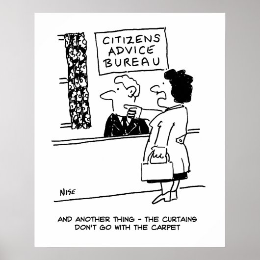 Klant bij Burgeradviesbureau geeft advies Poster (Voorkant)