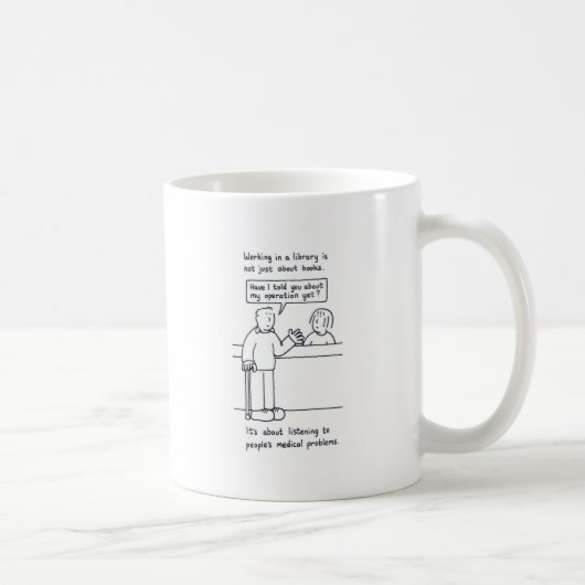 Klant Cartoon Library Humor en zijn problemen Koffiemok (Rechts)