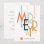 Klant Dank je feestdag Eenvoudige Merrie Feestdagenkaart (Voorkant / Achterkant)