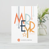 Klant Dank je feestdag Eenvoudige Merrie Feestdagenkaart (Staand voorkant)