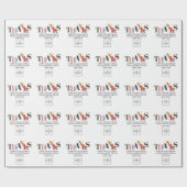 Klant Dank u Bedrijf Logo Business Christmas Cadeaupapier (Vlak)