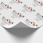 Klant Dank u Bedrijf Logo Business Christmas Cadeaupapier (Hoek)