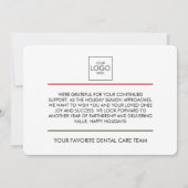 Klant Dank u Bedrijf Logo Business Christmas Feestdagenkaart (Achterkant)