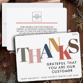 Klant Dank u Bedrijf Logo Business Christmas Feestdagenkaart