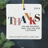 Klant Dank u Bedrijf Logo Business Christmas Keramisch Ornament