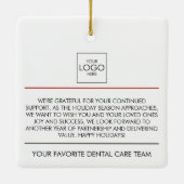 Klant Dank u Bedrijf Logo Business Christmas Keramisch Ornament (Achterkant)