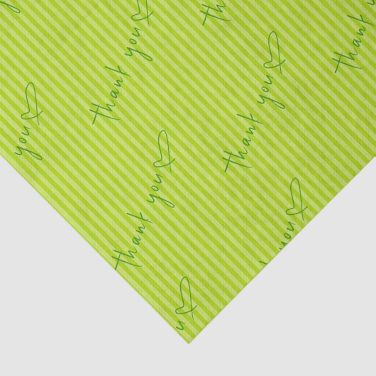 Klant Dank u Limoen Stripes Tissuepapier (Detail)