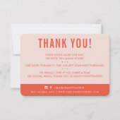 KLANT DANK U modern blush roze sinaasappel Bedankkaart (Voorkant)