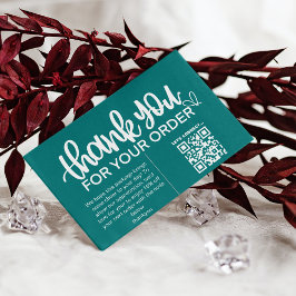 Klant Dank u Pakket invoegen QR Code Coupon Visitekaartje