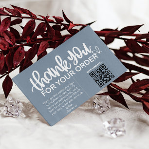 Klant Dank u Pakket invoegen QR Code Coupon Visitekaartje