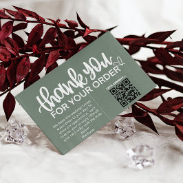 Klant Dank u Pakket invoegen QR Code Coupon Visitekaartje