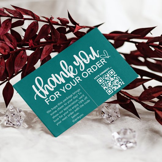 Klant Dank u Pakket invoegen QR Code Coupon Visitekaartje
