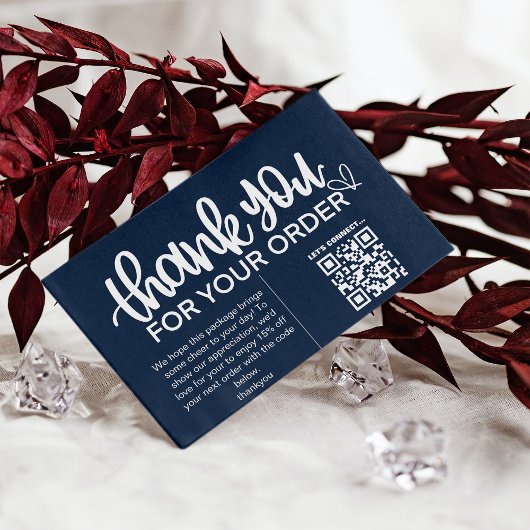 Klant Dank u Pakket invoegen QR Code Coupon Visitekaartje