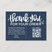 Klant Dank u Pakket invoegen QR Code Coupon Visitekaartje (Voorkant)