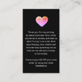 Klant Dank u Visitekaartje regenbooghartslag (Voorkant)