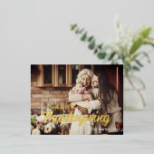 KLANT EIGEN Foto en berichtbeschrijving Thanksgivi Folie Feestdagen Briefkaart (Staand Voorkant)