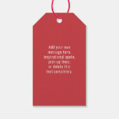 KLANT Elegant Happy Valentijnsdag Wit hart Cadeaulabel (Achterkant)