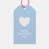 KLANT Elegant Happy Valentijnsdag Wit hart Cadeaulabel (Voorkant)