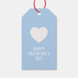 KLANT Elegant Happy Valentijnsdag Wit hart Cadeaulabel