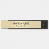 Klant Elegant Modern Gold Sjabloon Top Deurbordje (Voorkant)