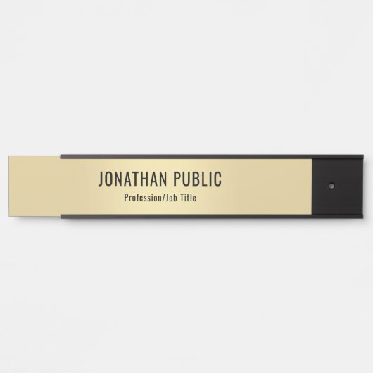 Klant Elegant Modern Gold Sjabloon Top Deurbordje (Voorkant)