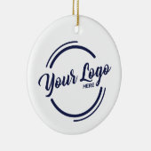 KLANT Elegant White Company Logo keramisch sieraad Keramisch Ornament (Rechts)