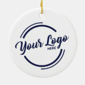 KLANT Elegant White Company Logo keramisch sieraad Keramisch Ornament (Achterkant)