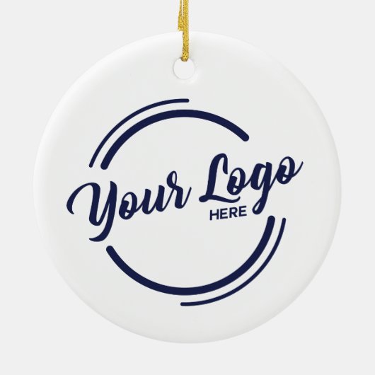 KLANT Elegant White Company Logo keramisch sieraad Keramisch Ornament (Achterkant)