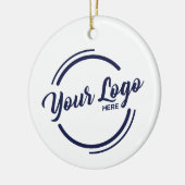 KLANT Elegant White Company Logo keramisch sieraad Ornament (Links)