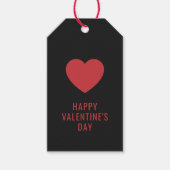 KLANT Fijne Valentijnsdag Rood hart Cadeaulabel (Voorkant)