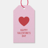 KLANT Fijne Valentijnsdag Rood hart Cadeaulabel (Voorkant)