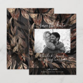 Klant Florale Botanische Trouw Save the Date Kaart (Voorkant / Achterkant)