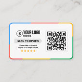 Klant Google Reviewen QR Code Business Review Visitekaartje (Voorkant)