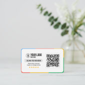 Klant Google Reviewen QR Code Business Review Visitekaartje (Staand voorkant)