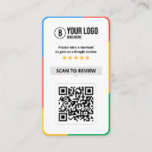 Klant Google Reviewen QR Code Business Review Visitekaartje (Voorkant)