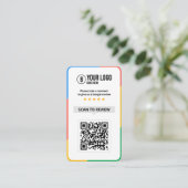 Klant Google Reviewen QR Code Business Review Visitekaartje (Staand voorkant)