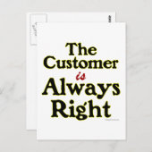 Klant heeft altijd het juiste Gezegde Briefkaart (Voorkant / Achterkant)