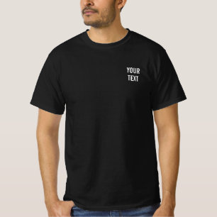 Klant Jouw tekst Dubbelzijdig Mannen Modern T-shirt