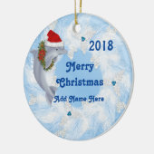 KLANT kerstcadeautje 2018 Keramisch Ornament (Links)