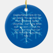 KLANT kerstcadeautje 2018 Keramisch Ornament (Achterkant)