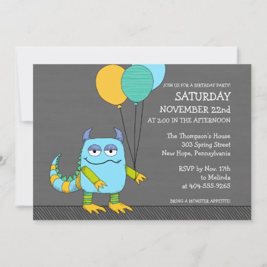 KLANT laat de 'Birthday Rumpus' beginnen! Uitnodig Kaart (Achterkant)