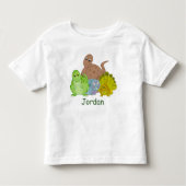 KLANT, leuk Jurassic schattige dinosaurus-cartoon  Kinder Shirts (Voorkant)